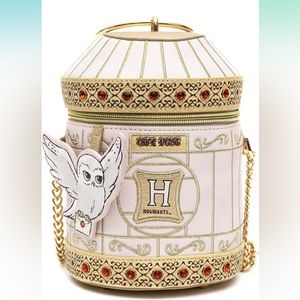 This is a Danielle Nicole Harry Potter Owl Post Bird Cage Crossbody Bag.